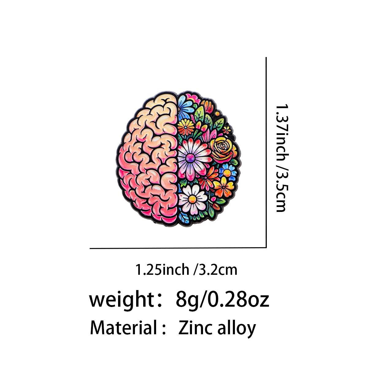 Brain Enamel Pin Medical Brooch Lapel Pins Badge on Backpack Clothing Accessories Fashion Jewelry Doctor Nurse Gifts