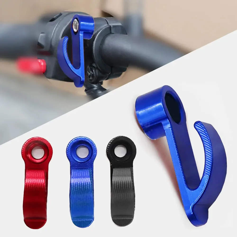 1pc Motorcycle Handle CNC Aluminium Alloy Single Hole Hook Parts Bike Electric Scooter Moped Carry Hook Holder for Helmet Bag