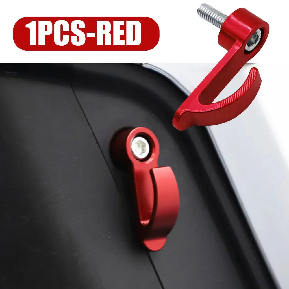 1pc Motorcycle Handle CNC Aluminium Alloy Single Hole Hook Parts Bike Electric Scooter Moped Carry Hook Holder for Helmet Bag