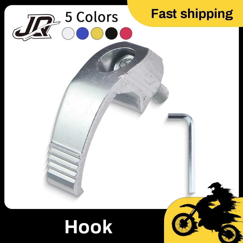 Motorcycle Aluminium Alloy Helmet Hook Universal Single Hole Hanger Multi Color Optional For Dirt Bike Electric Scooter