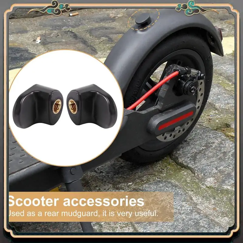 M45K-2Pcs Rear Fender Mudguard Scooter Body Folding Force Hook Accessories For Xiaomi Mijia M365 Electric Scooter Skateboard Bla