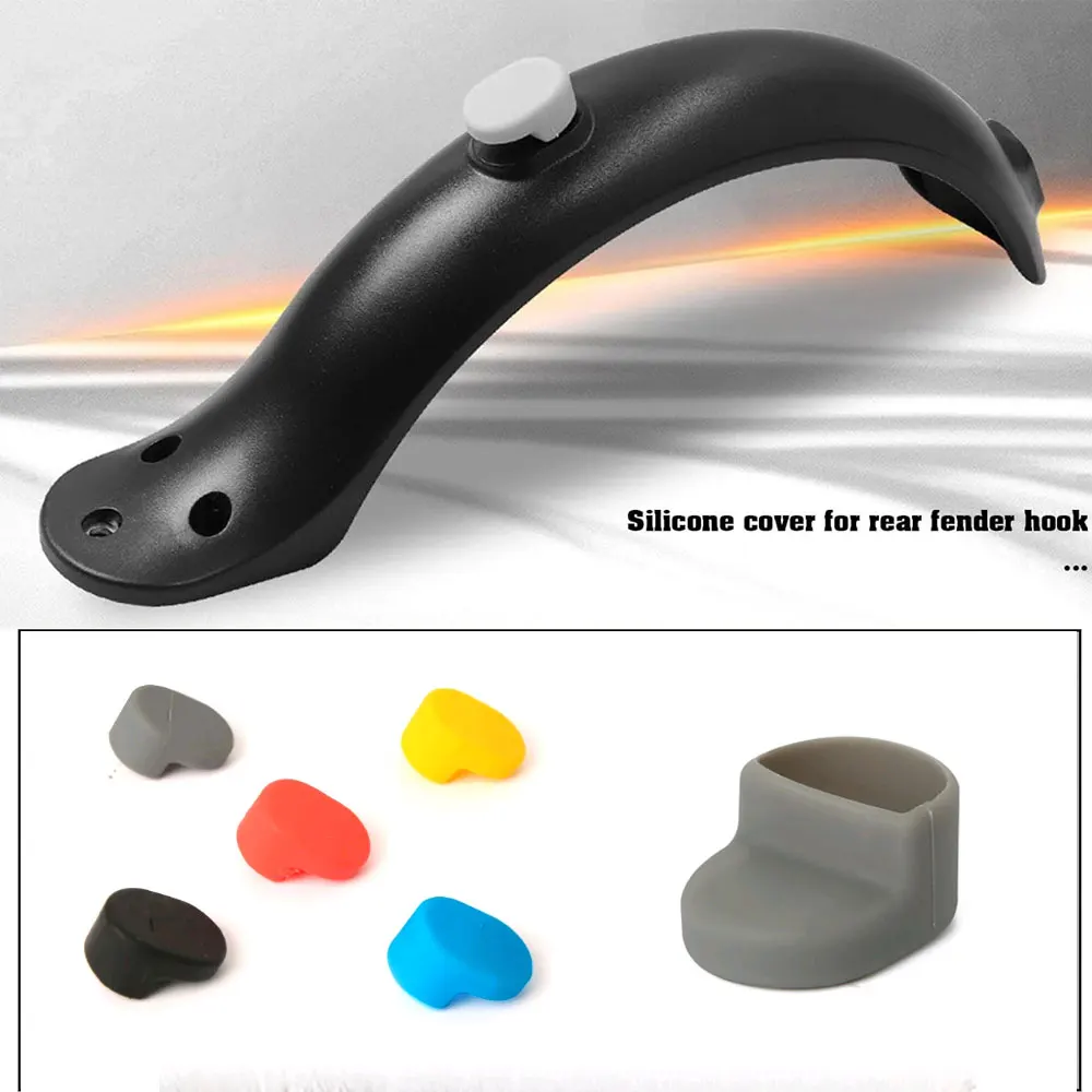 1x Electric Scooter Rear Fender Silicone Hook Cover for Xiaomi M365 Pro M365 Back Mudguard Shield Scooter Accessories