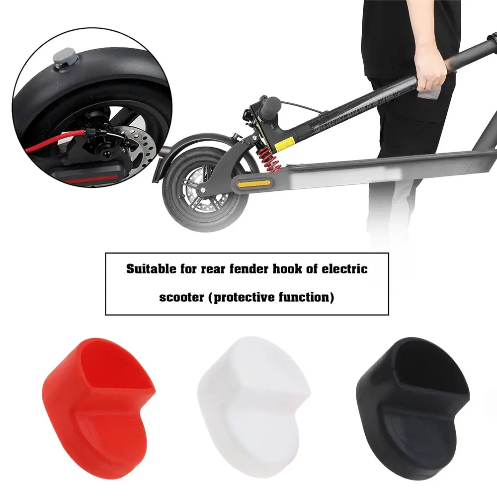 1x Electric Scooter Rear Fender Silicone Hook Cover for Xiaomi M365 Pro M365 Back Mudguard Shield Scooter Accessories