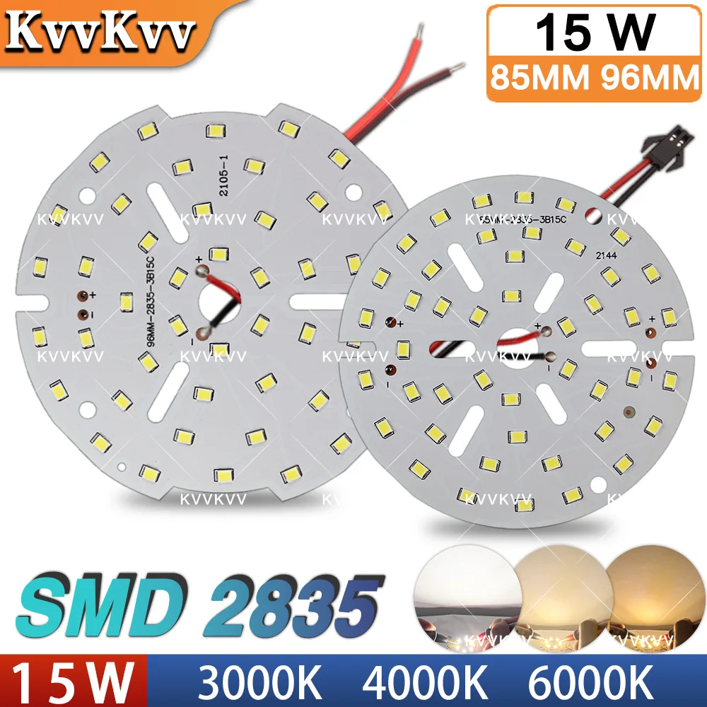 15W LED Lamp Panel 2835 Light Source Board Warm/Neutral White Ceiling Light Replacement PCB DIY LED Bulb Chips Downlight Module