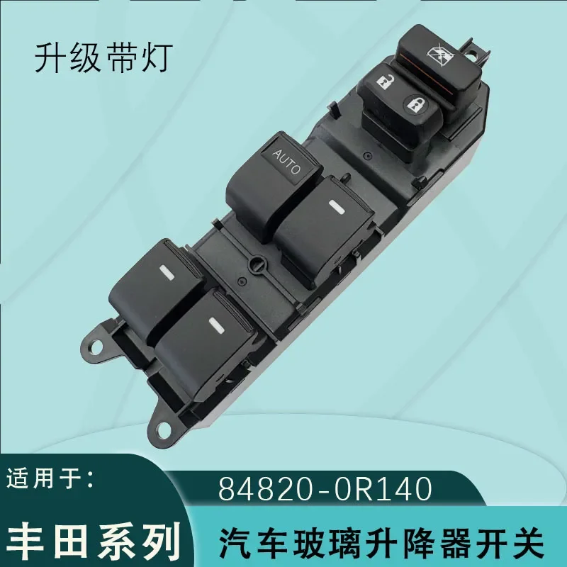 For Toyota Tundra Electric Power Window Master Switch with Light 84820-0R140 Driver Side Control Panel Replacement
