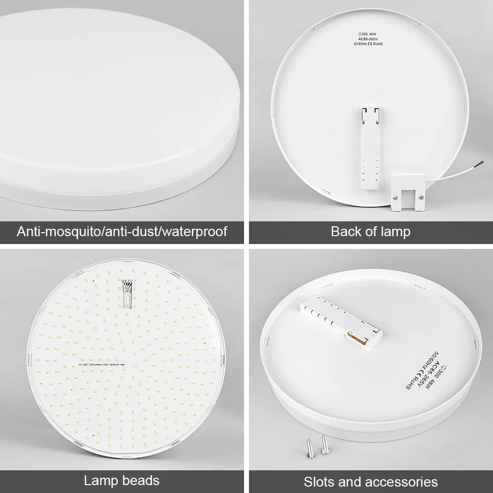 Round Led Ceiling Light Modern Panel Energy Saving Ceiling Lights 18/24/36/48W Ultrathin Indoor Lamp Fixture for Bedroom Kitchen