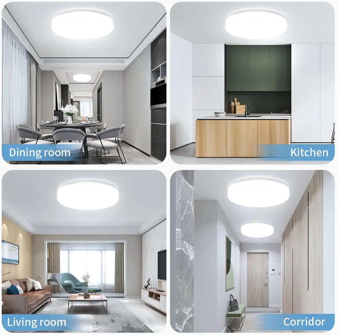 Round Led Ceiling Light Modern Panel Energy Saving Ceiling Lights 18/24/36/48W Ultrathin Indoor Lamp Fixture for Bedroom Kitchen