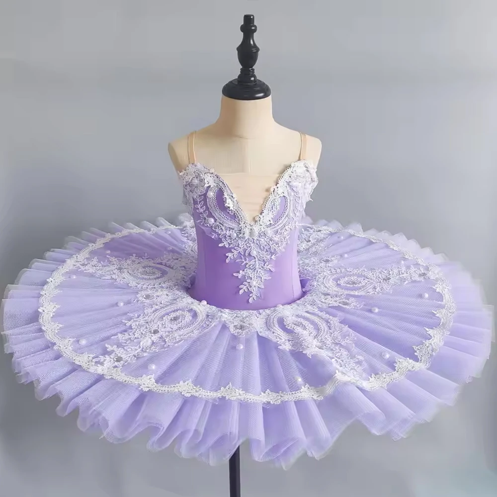 Girls' Professional Ballet Tutu Dress Little Swan Performance Costume for Kids Classic Dance Leotard & Skirt Stage Shows