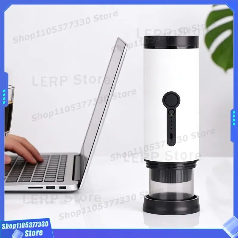 Portable Capsule Coffee Machine Electric Espresso Maker Small Household Heated Mini Coffee Brewer for Home Office Use Compact