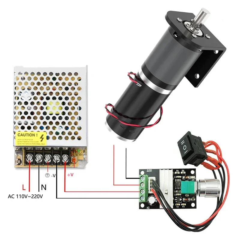DC 12V/24V Planetary Reducer Motor 11-2160RPM 32GP-31ZY High Power 0.5-100Kg Large Torque Reverse Adjustable Gear Motor