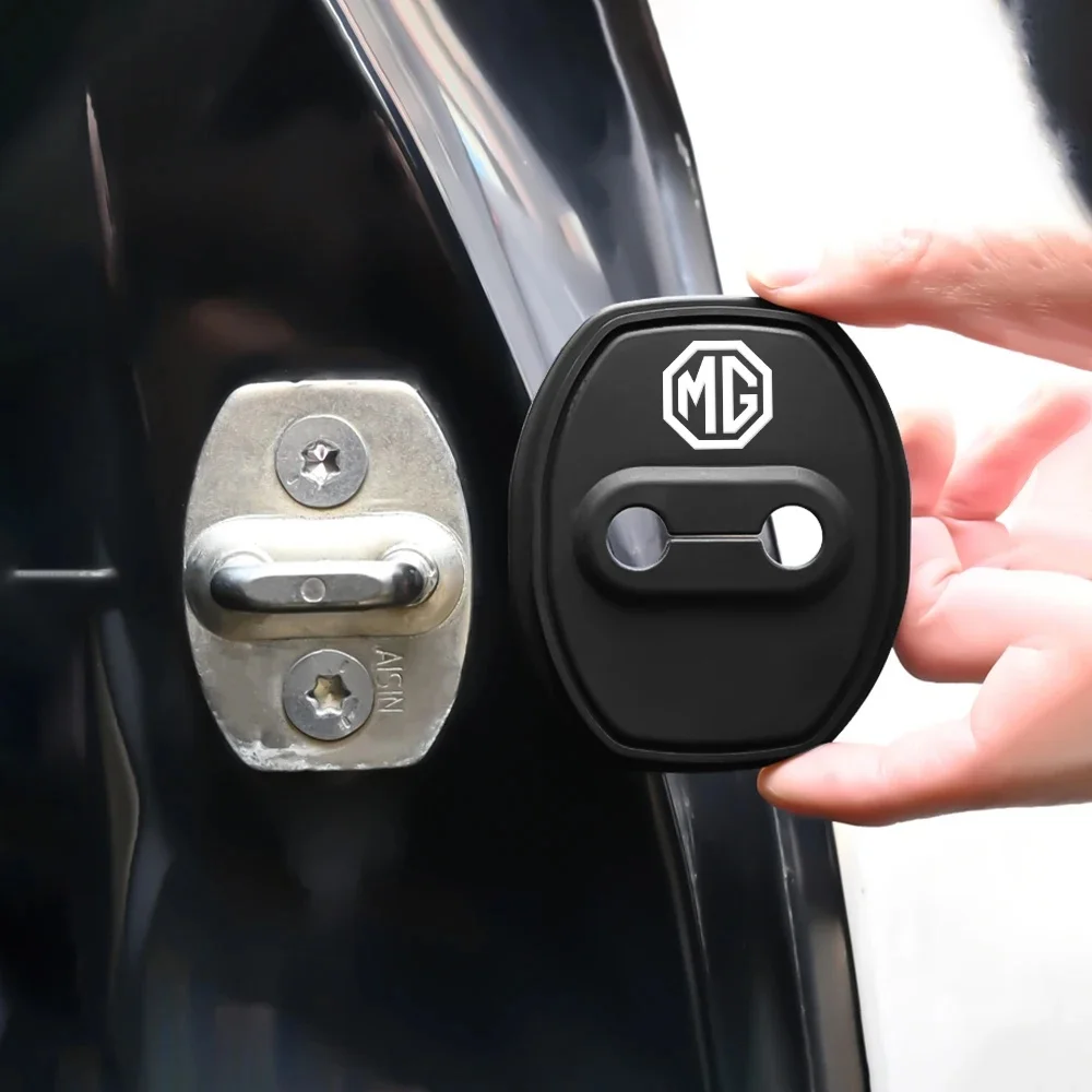 4Pcs Silicone Car Door Lock Protector Cover Anti Collision for MG ZS EV HS EHS PHEV MG3 MG4 MG5 MG6 MG7 GT ZR Anti Scratch Cap
