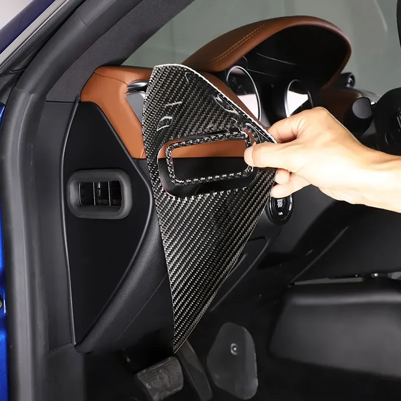 For Maserati Ghibli 2014-2022 Soft Carbon Fiber Car Dashboard Anti-collision Panel Cover Trim Sticker Car Accessories