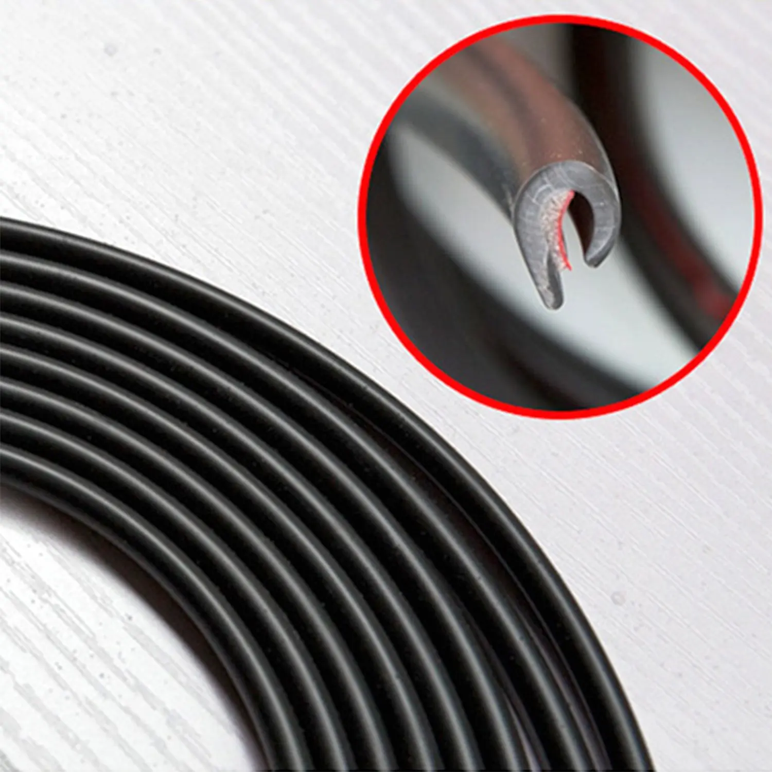 5M/8M/10M U Type Car Door Edge Sealing Guard Trim Styling Moulding Anti Collision Protection Strip Scratch Protector Sticker