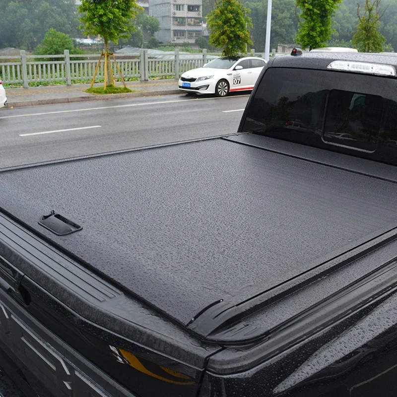 Electric Manual Retractable Folding Tonneau Cover Rear Trunk Lid Tray Bed Cover with Roll Function Waterproof for Foton