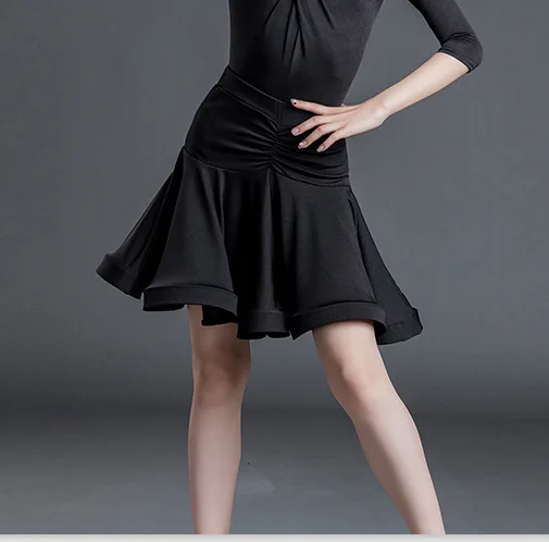 Latin Dance Practice Dress Exam Dress Children's Latin Skirt Competition Performance Dress Short Sleeve Female Fish Bone Skirt