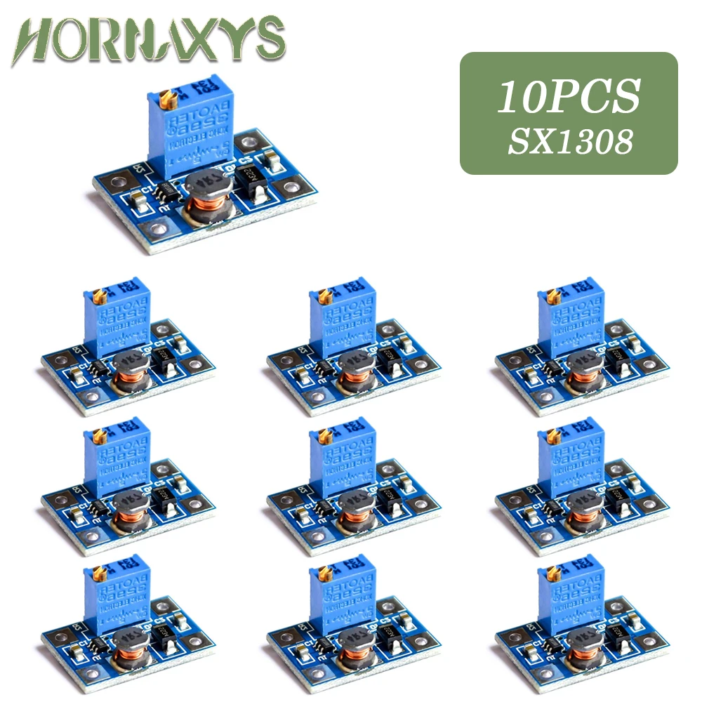 10PCS SX1308 DC-DC 2-24V to 2-28V Step Up Adjustable Power Module Step Up Boost Converter Large current 2A