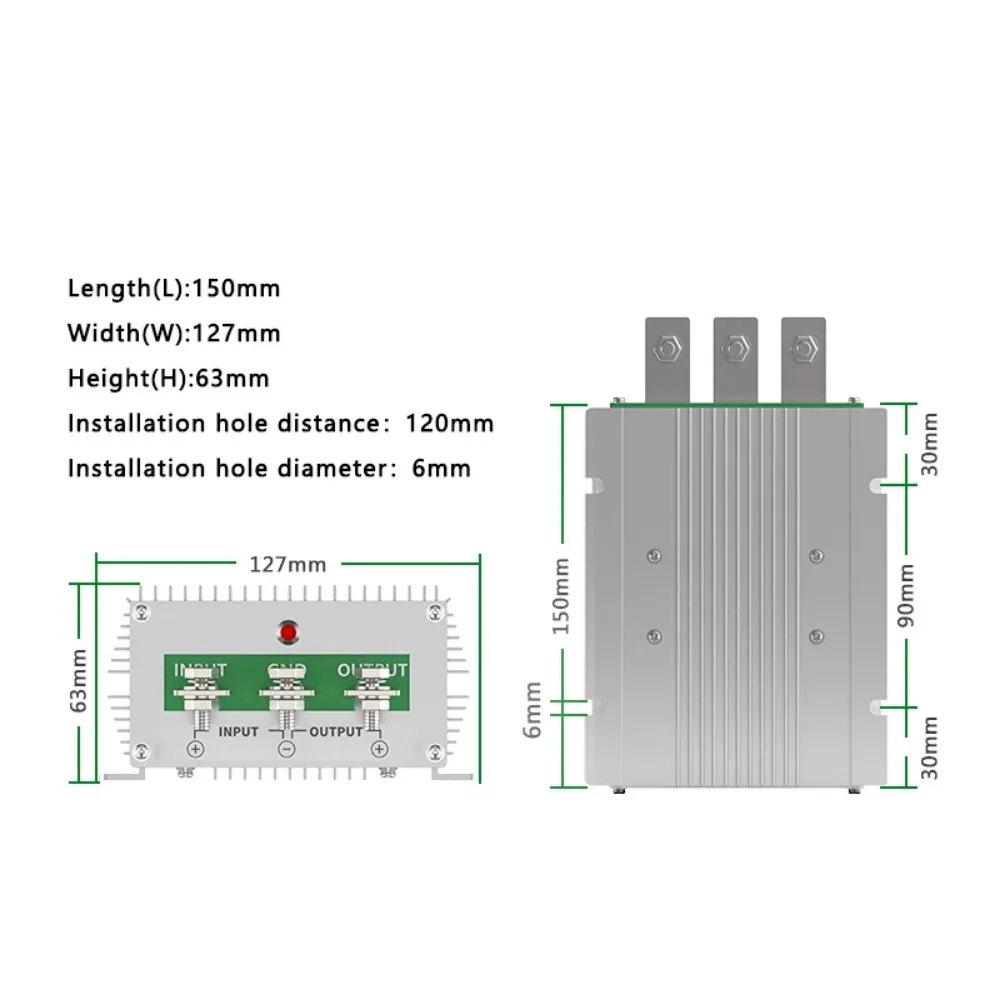 12V to 24V28V 20A/25A/30A/40A Booster Wide Voltage Input 9-35V to 36V DC Power Converter Inverter Transformer 24V20A 36V20A CE