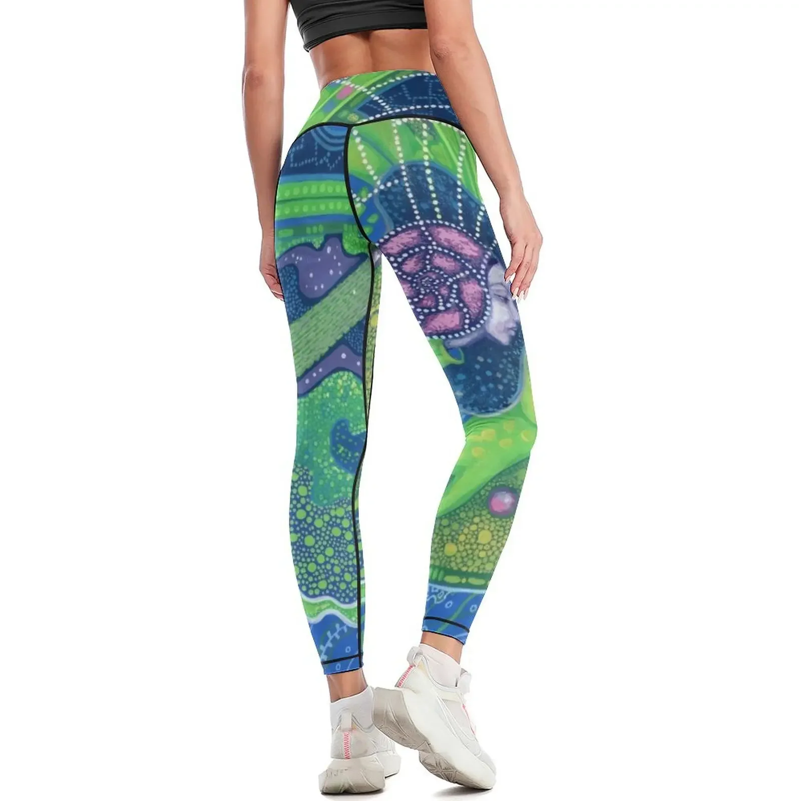Dream of the Fullmoon, Mermaid Fish Ocean Surreal Fantasy, Leggings sports for Womens Leggings