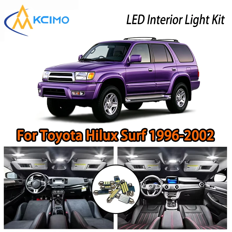For Toyota Hilux Surf 1996-2002 LED Interior Lights, Super Bright Two Colors Choice, Easy Install Car Lamp Kit