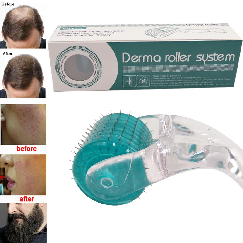 192 Real Needle Dermaroller Face Skin Care Derma Roller For Beard Scalp Hair Growth and Scar MTS Microneedling Mesotherapy