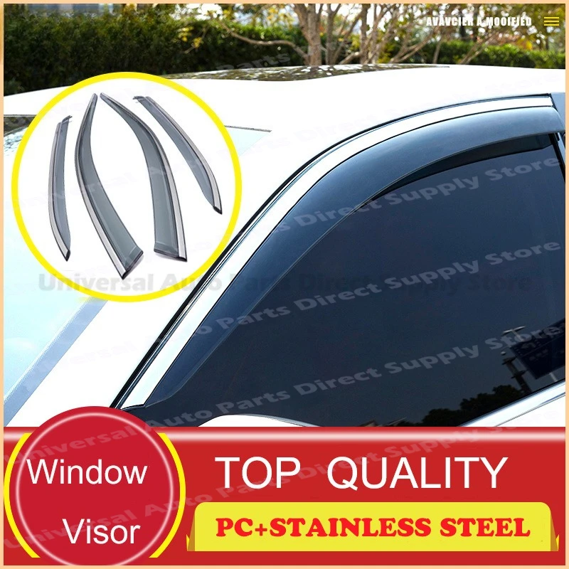 Window Visor Rain Deflector For Renault XM3 Arkana 2019-2022 Smoke Acrylic Side Door Sun Guard No Drilling Awnings Shelters 4PCS