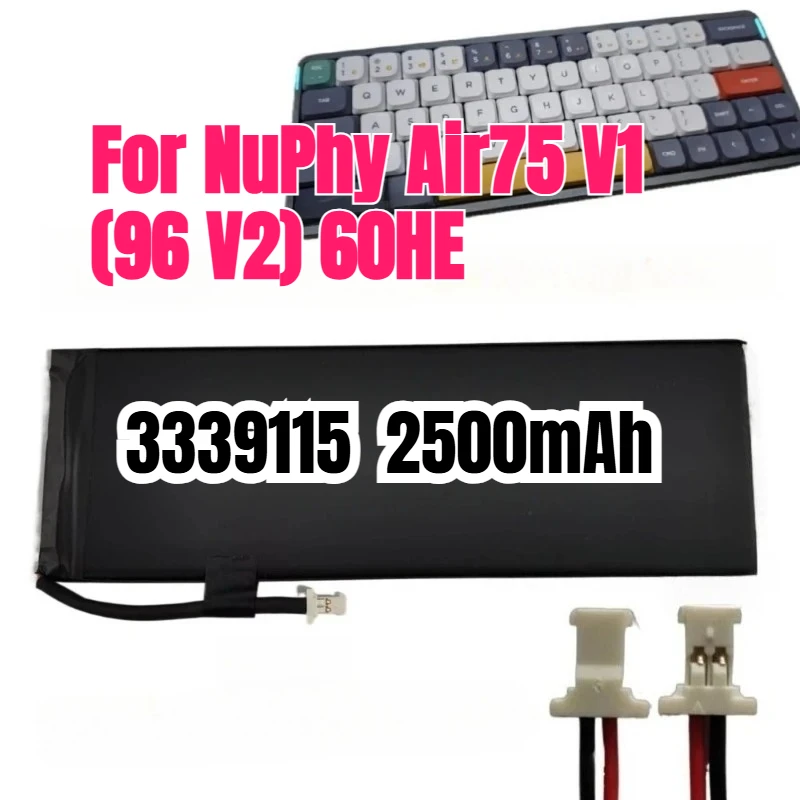Lithium Battery 3339115 for NuPhy Air75 V1 (96 V2) 60HE Low Axis Mechanical Keyboard
