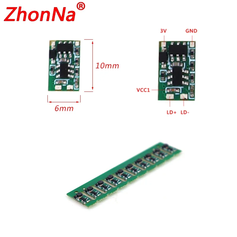 520nm Green Laser Boost Driver Board (B Style), , 3-7V Input, 7V Output, DIY Circuit for Laser Modules & Stage Lighting