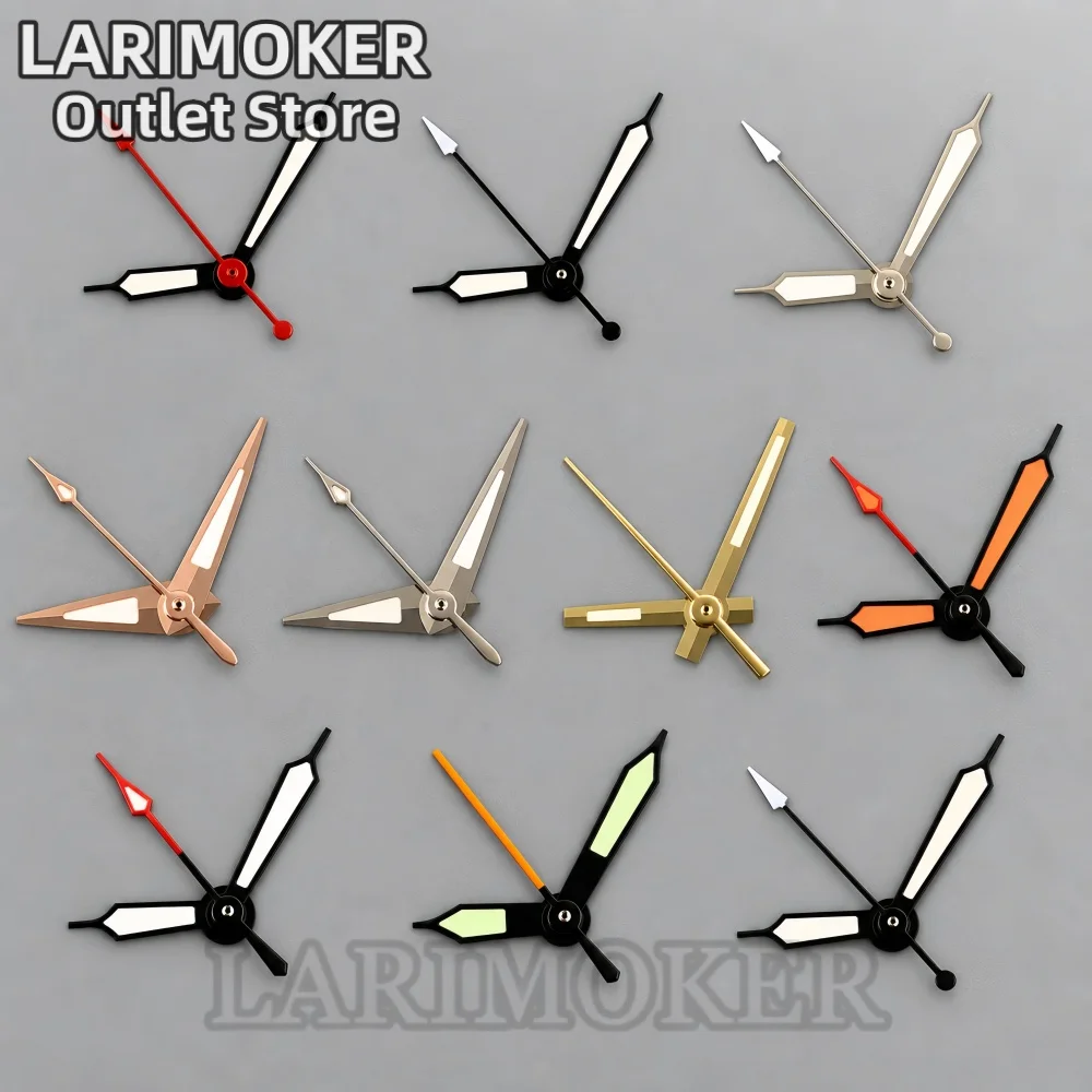 LARIMOKER VH31 Luminous Diver Watch Hands Set Green Lume Sword-Style Hands Sweeping Second Hand Quartz Movement Repair Parts