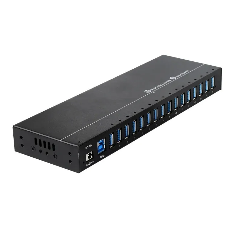 new arrival unique metal 16 port USB 3.0 data syncs and charger hub with 12V 10A power