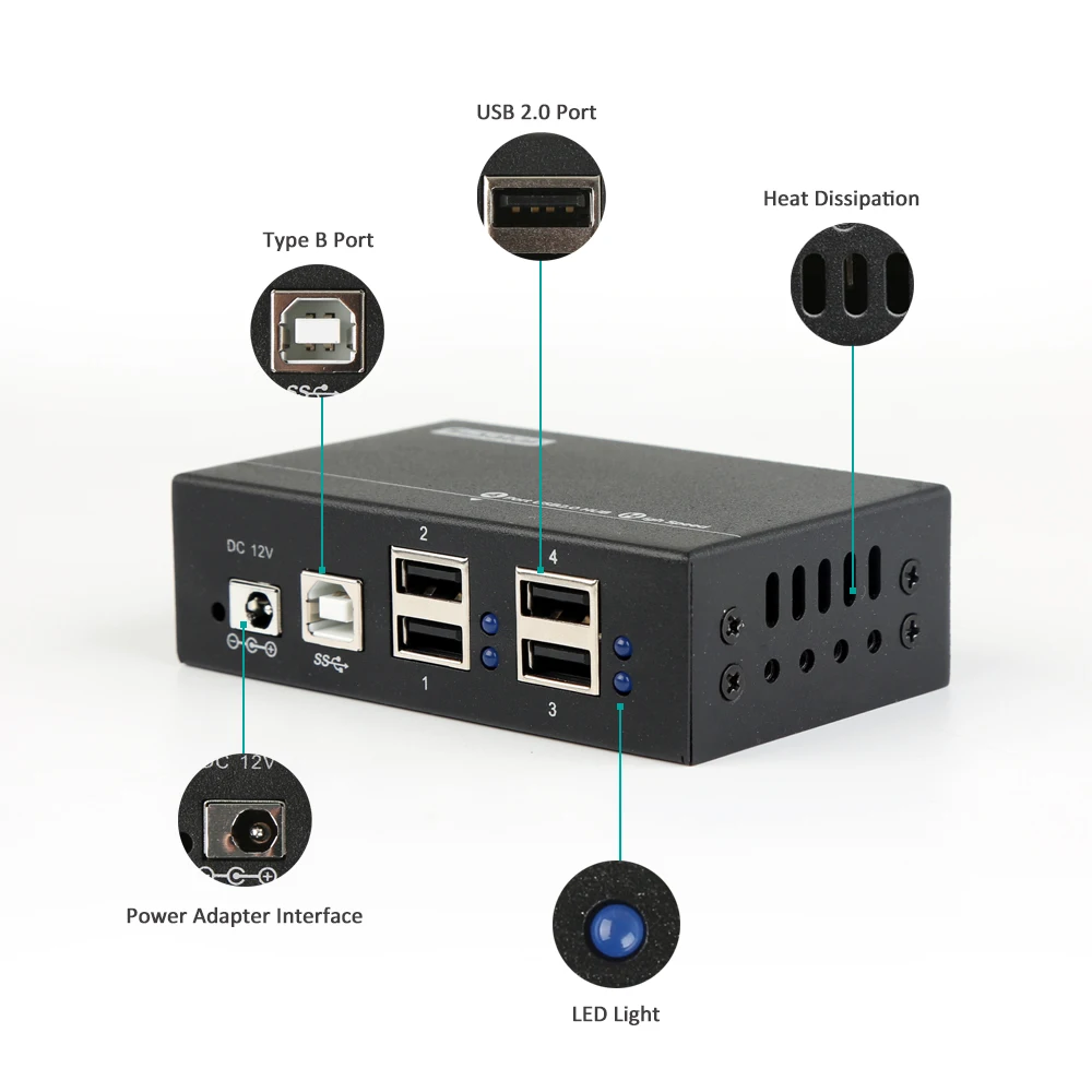 A-142 Sipolar 4 Port Usb 2.0 Hub  for Sd Card Usb  Duplicator  480M/bps Usb  Data Hub Splitter