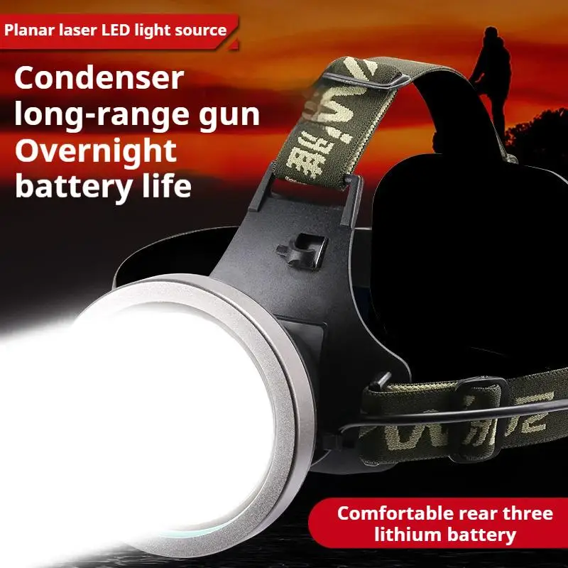 Rechargeable Super Bright LED Headlamp, 7735S High Power Headlight for Outdoor Camping Running Mining, Waterproof Head Torch