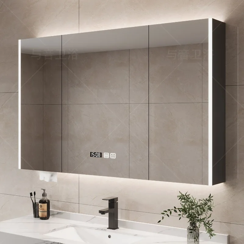 Over Accessories Bathroom Cabinet Shelves Mirror Organizer Corner Makeup Cupboard Modern Wooden Archivadores Trendy Furniture