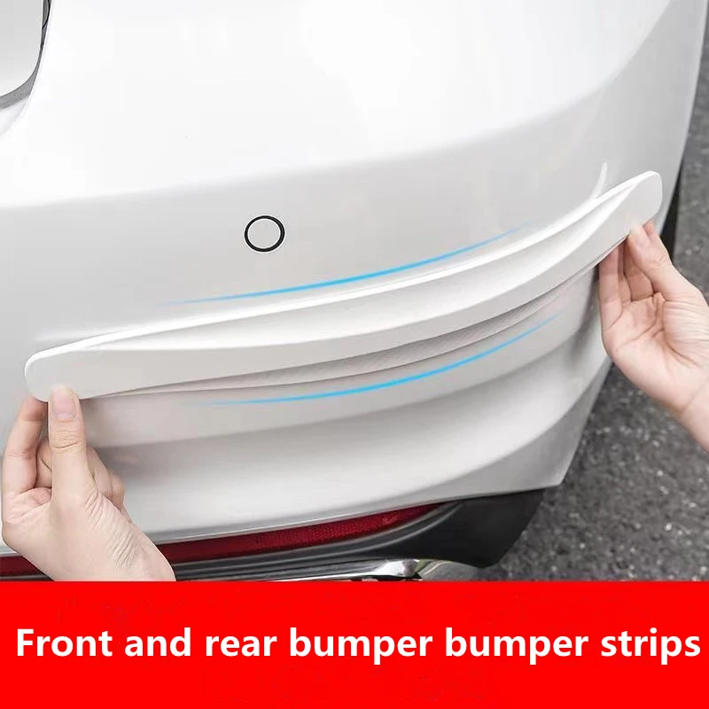2/4PCS Car Front and Rear Bumper Anti-Collision Strip Door Body Anti-Scratch Anti-Collision Protection Sticker Car Accessories