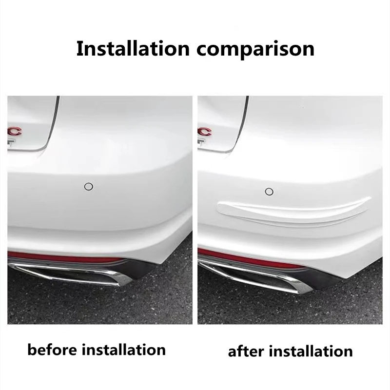 2/4PCS Car Front and Rear Bumper Anti-Collision Strip Door Body Anti-Scratch Anti-Collision Protection Sticker Car Accessories