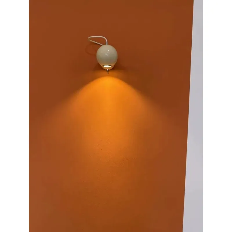 Cream Style Bedroom Living Room Corridor Wall Light LED Creative Simple Magnetic Angle Adjustable Switch Small Wall Light