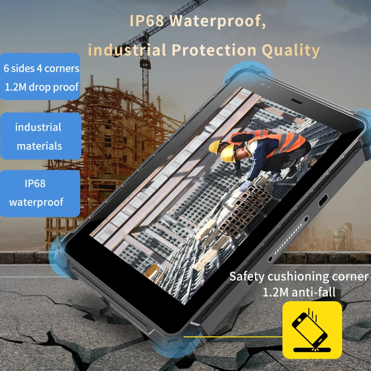 OEM/ODM 8G+128GB High Brightness Sunlight Readable Screen Win 11 PRO I5 Core Rugged Tablet PC IP68 Waterproof Wifi GPS