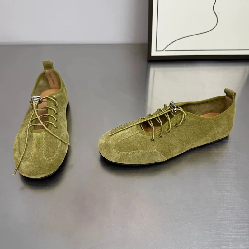 AIYUQI 2026 New Women's Mary Jane Shoes Round Toe Casual Ballet Flats Women Retro Style Lace up German Style Shoes female