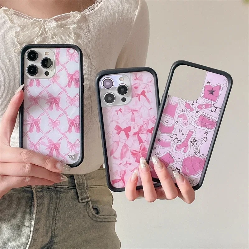 Wildflower 3D Girls Grassland rabbit Phone Case for iPhone 16 17 11 12 14 15 14 13Pro Max Plus WF Pink Pointe ballet shoes Cover
