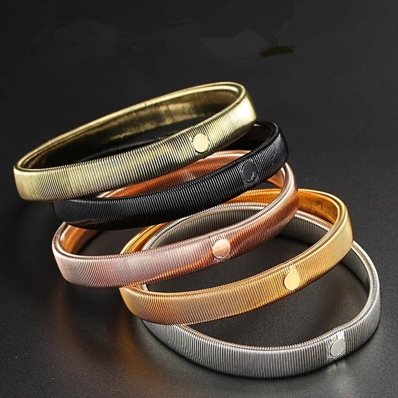 1cm Arm Warmer Shirt Sleeve Holder Metal Anti-Slip Elastic Bracelets Stretch Armband Bar Tool