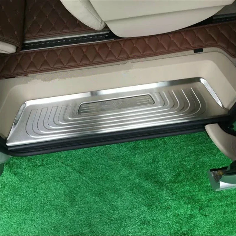 WELKINRY For Benz V-Class W447 3rd Generation 2016-2026 V220 V250 V260 Car Doorsill Threshold Scuff Welcoming Foot Pedal Trim