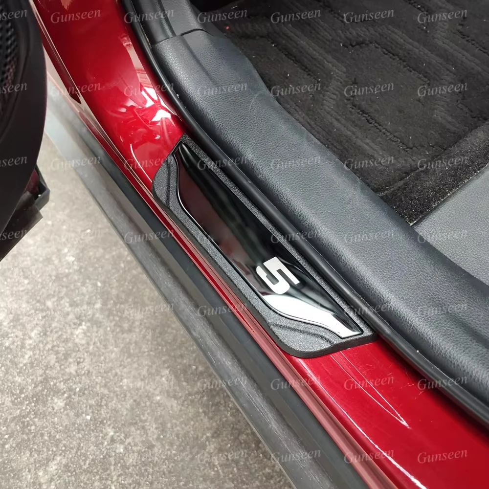 For MG5 Car Accessories Door Sill Pedal Protectors Scuff Plate Thresholds Stickers Styling Trim 2019 2020 2022 2023 2024 2025