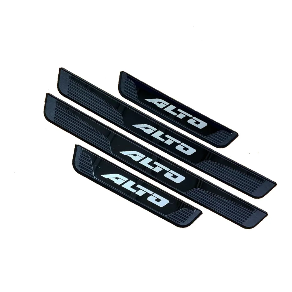 For Suzuki Alto 2015 2016 2018 2019 2020 2021 Car Door Sill Scuff Plate Pedal Protector Accessories Trim Stickers