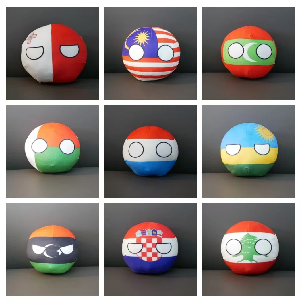 8cm/20cm Polandball Plush Doll Sweden Senegal Venezuela Sudan Jamaica Sri Lanka Turkmenistan Countryball Pendant Toy Gift