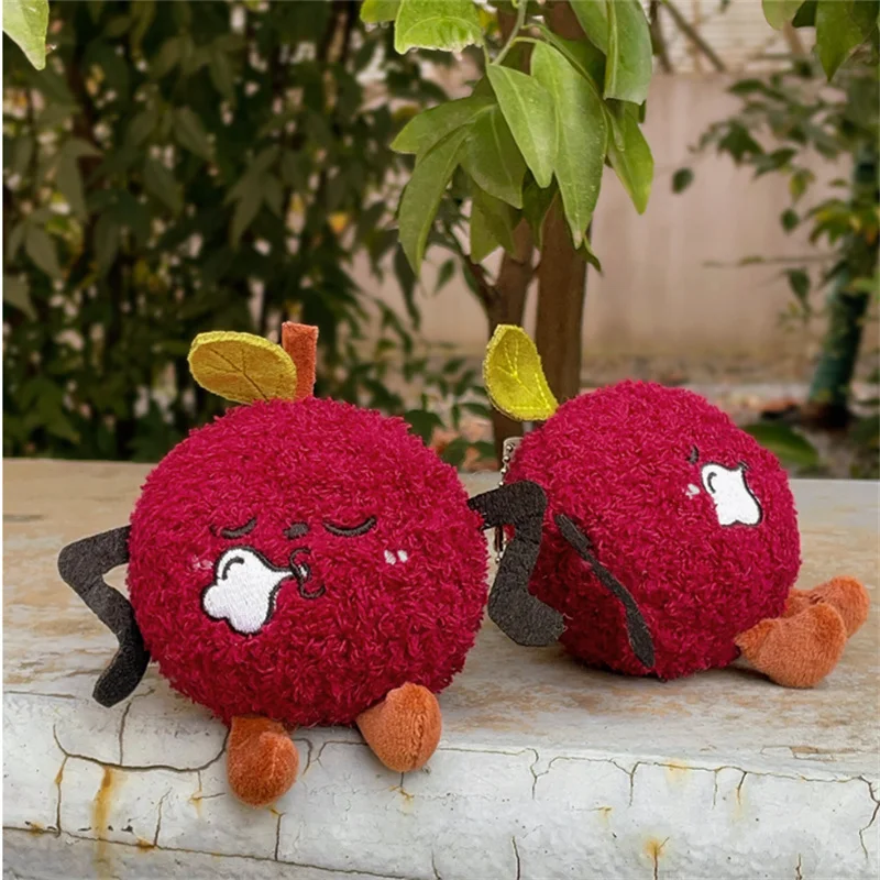 10cm Fruit Yangmei Plush Toy with Raised Eyebrows Doll Pendant Keychain Bag Decoration Cute Friend Gift