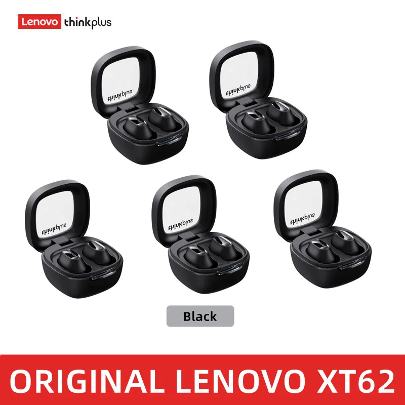 Original Lenovo XT62 5PCS Bluetooth Headset 5.3 Wireless Headphones Low Latency Mini High Fidelity Sport Headset