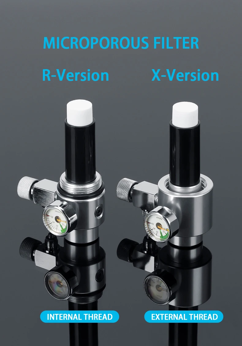 Fish Tank DIY CO2 Generator Aquarium Stainless Steel Bottle Water Injection Type Foam Counter Raw Material Reaction Equipment