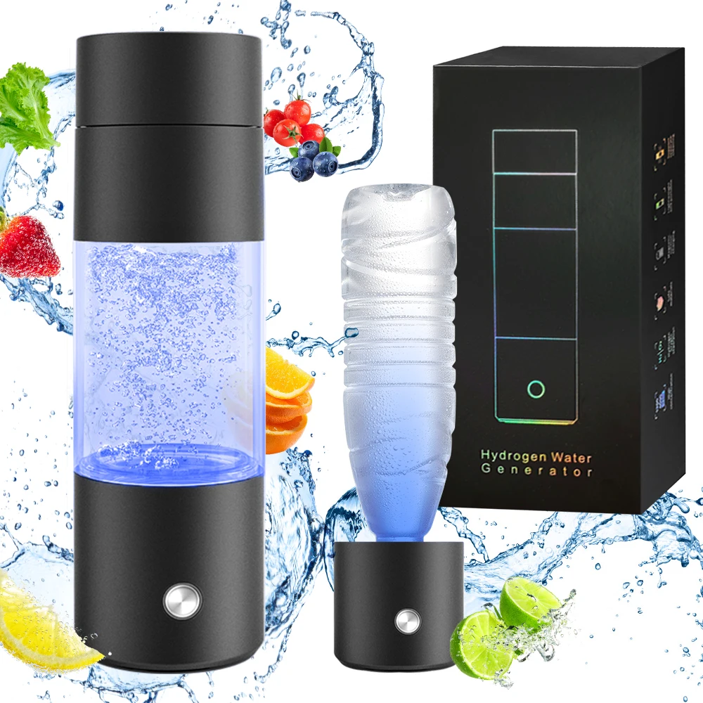 Latest Rich Water Cup Portable SPE PEM  Water Flask USB Electrolysis  Water Ionizer Generator Bottle