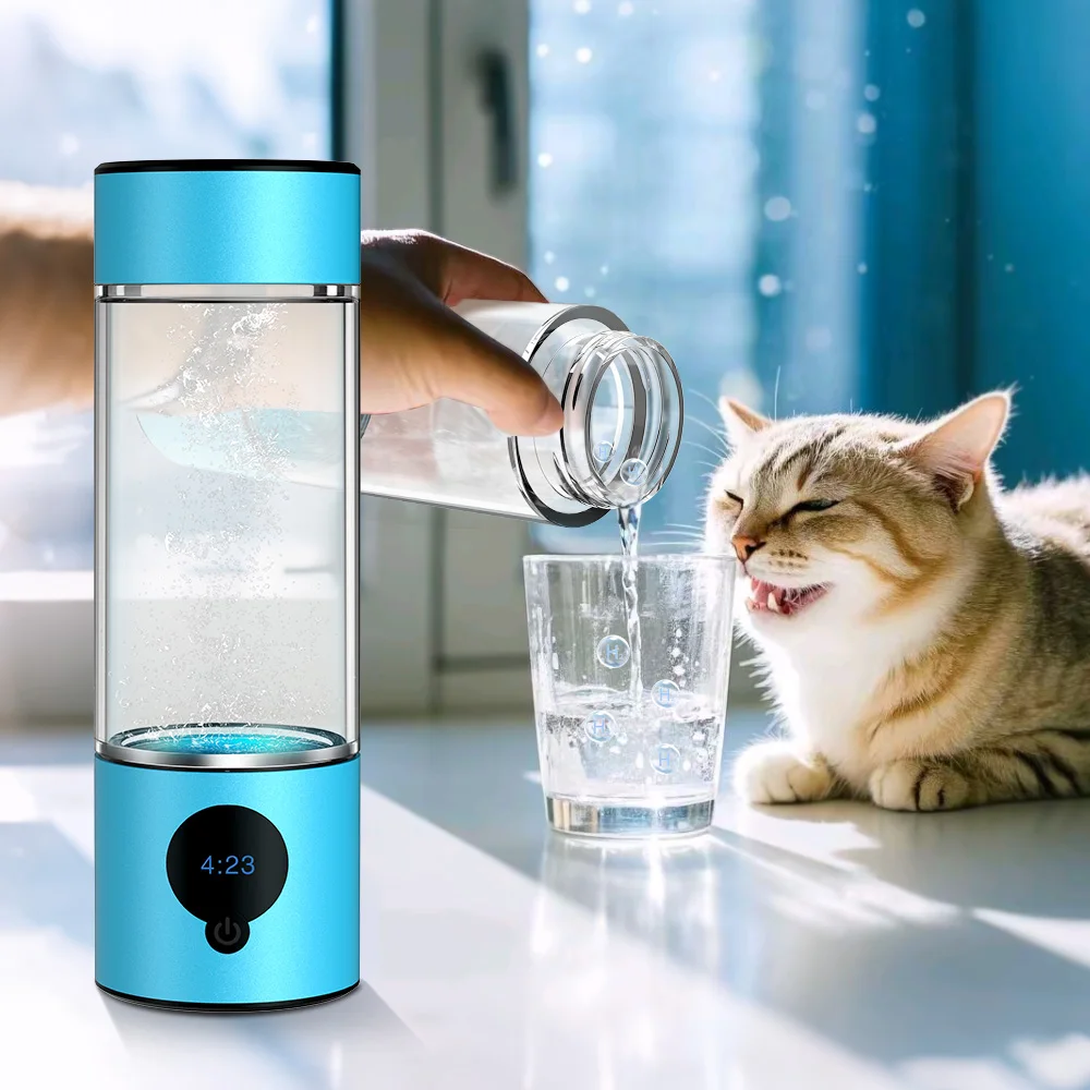 SUYZEKO Hydrogen Water Cup High-Concentration H2 Generator Portable Hydrogen Bottle Pet Drinking Fruit Cleaner Home Health Care