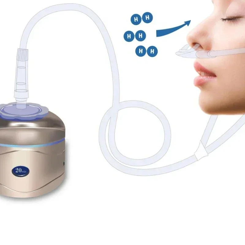 Portable hydrogen inhalation generator for mineral water bottles H2 concentration 5000PPB LCD display USB charger Car home use