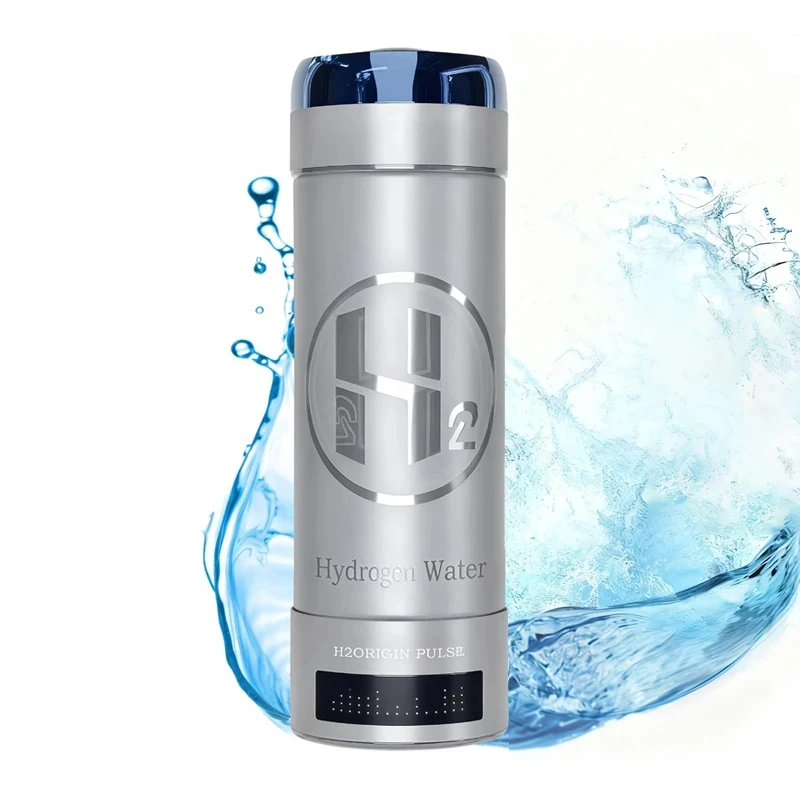 9000 PPB Hydrogen Water Bottle Generator Portable 3-in-1 Ionizer with Universal Adapter for Home Hydration